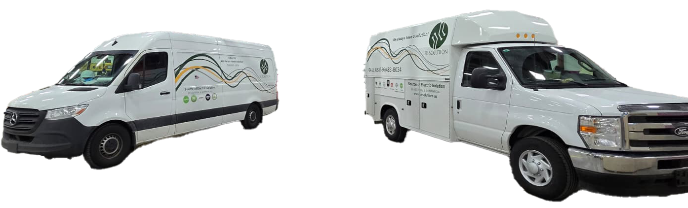 SE Solution service vans – Source of Electric Solution, residential and commercial